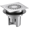 Siphon de sol à hauteur réglable avec grille inox Delabie 