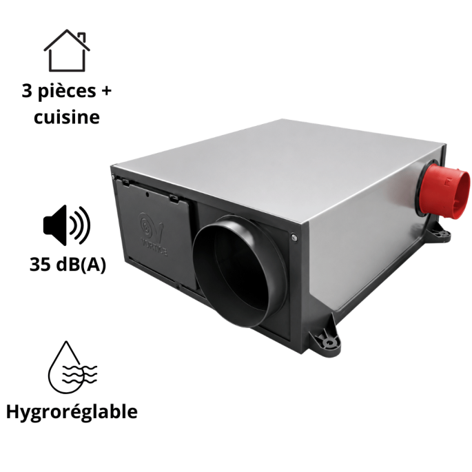 VMC PLATT Simple Flux autoréglable extra-plate AXELAIR