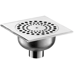 Siphon de sol pour sol dur à platine 140 X 140mm DELABIE Siphon de sol pour sol dur à platine 140 X 140mm DELABIE