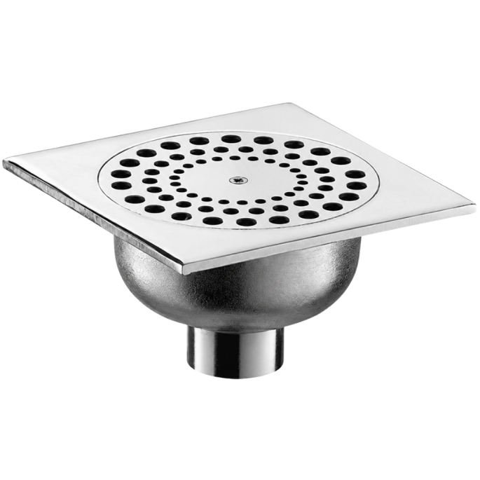 Siphon de sol pour sol dur à platine 140 X 140mm DELABIE