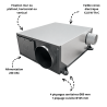 VMC simple flux hygroréglable HYGRO PLATT 160 extra-plate AXELAIR