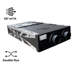 VMC HRI-E Double Flux autoréglable Piquage 4 x 125 mm AXELAIR VMC HRI-E Double Flux autoréglable Piquage 4 x 125 mm AXELAIR