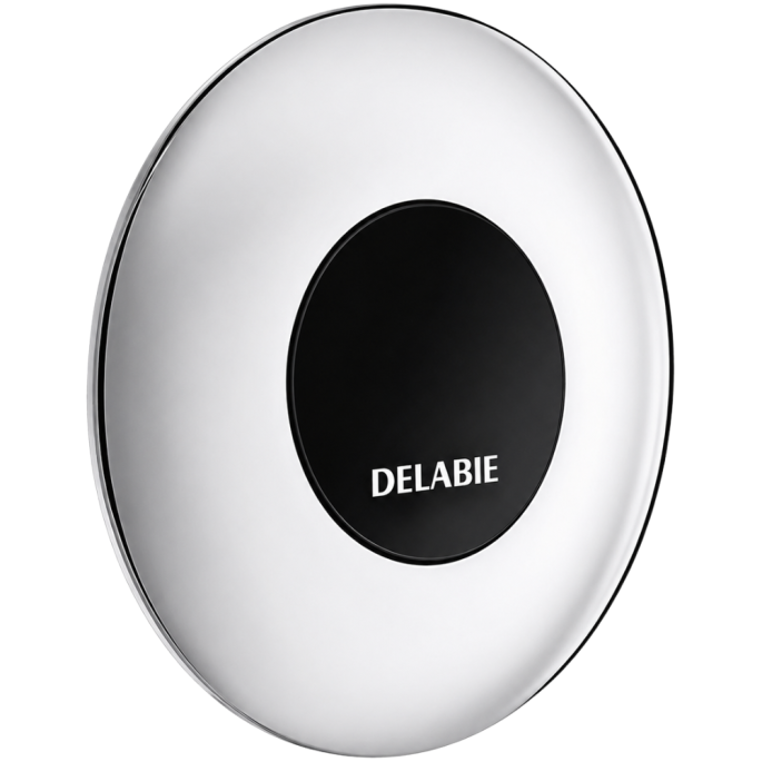 Robinet de chasse automatique WC Tempomatic Delabie en traversée de cloison