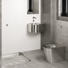 Robinet de chasse automatique WC Tempomatic Delabie en traversée de cloison