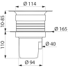 Siphon de sol pour sol souple ou vinyle Ø 114 Delabie
