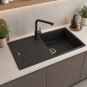 Évier de cuisine Zia XL 6S Silgranit Blanco
