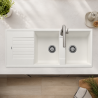 Évier de cuisine Zia 8S Silgranit Blanco