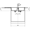 Évier 2 bacs + égouttoir 120 cm Titan TTD 621 Franke