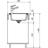 Évier 2 bacs + égouttoir 120 cm Titan TTD 621 Franke