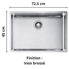 Évier sous plan 1 bac 80 cm Box BXX 110-68 XL Franke