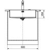 Évier sous plan 1 bac 80 cm Box BXX 110-68 XL Franke