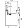 Évier sous plan 1 bac 80 cm Box BXX 110-68 XL Franke