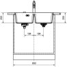 Évier 2 bacs 80 cm Maris MRG 620-34-34 Franke