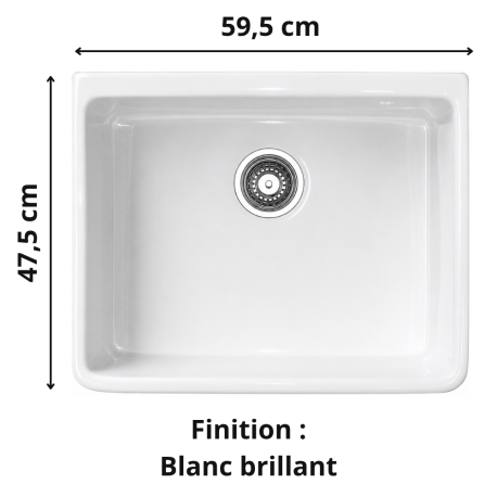 Évier Timbre 1 bac 60 cm Belfast BAK710 Franke