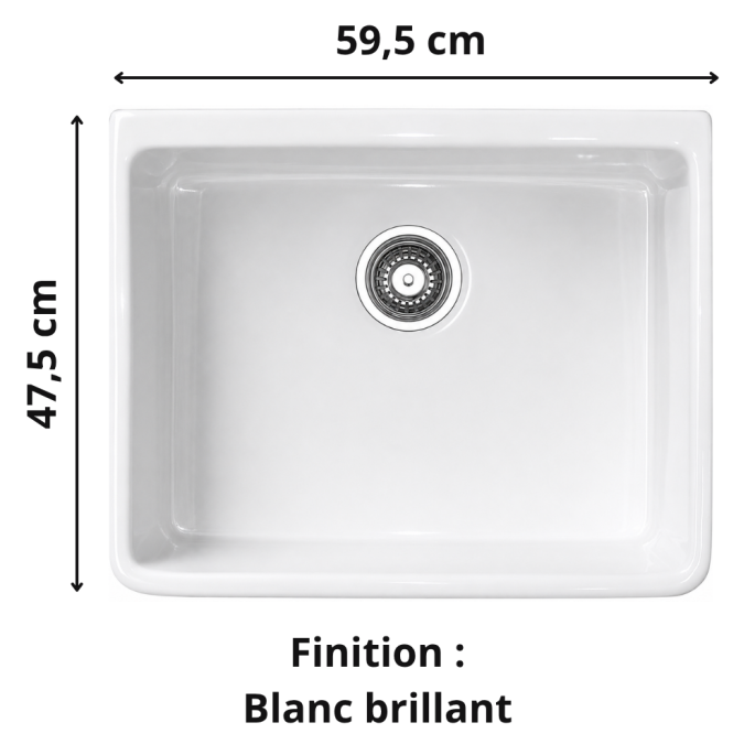 Évier Timbre 1 bac 60 cm Belfast BAK710 Franke