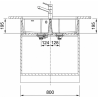 Évier timbre 2 bacs 80 cm Belfast BAK720 Franke