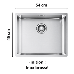 Évier sous plan 1 bac 55 cm Box BXX 110-50 Franke