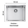 Évier sous plan 1 bac 55 cm Box BXX 110-50 Franke