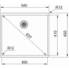 Évier sous plan 1 bac 55 cm Box BXX 110-50 Franke