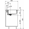 Évier sous plan 1 bac 55 cm Box BXX 110-50 Franke