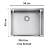 Évier sous plan 1 bac 55 cm Box BXX 110-50 Franke