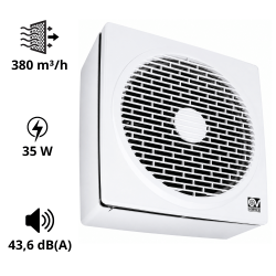 Extracteur VARIO 380 m3/h Universel à fort débit AXELAIR Extracteur VARIO 380 m3/h Universel à fort débit AXELAIR