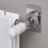 Lot de 4 têtes thermostatiques design blanches M30x1,5 Fluidheat