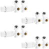 Lot de 4 Kit universel raccordement radiateur blanc 50 mm avec vanne thermostatique et raccords Fluidheat