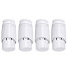 Lot de 4 têtes thermostatiques design blanches M30x1,5 Fluidheat