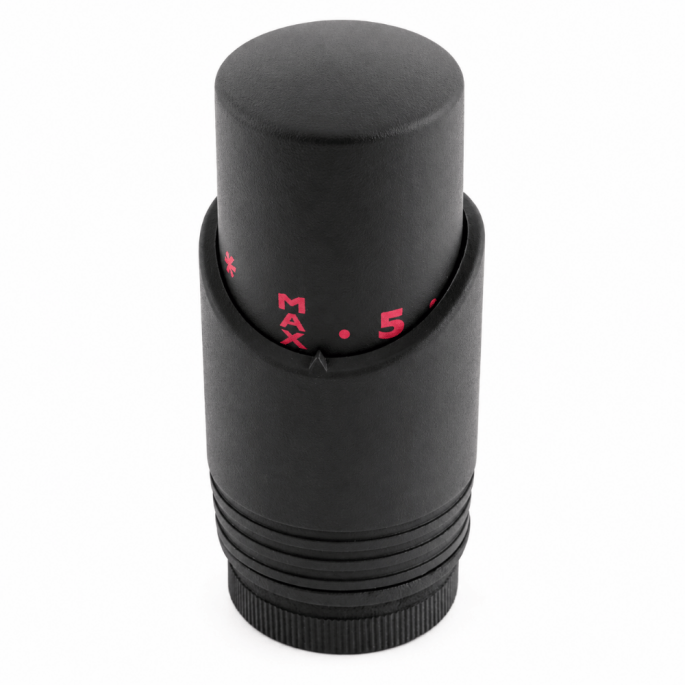 Tête thermostatique design noire M30x1,5 Fluidheat