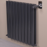 Lot de 2 têtes thermostatiques design noires M30x1,5 Fluidheat