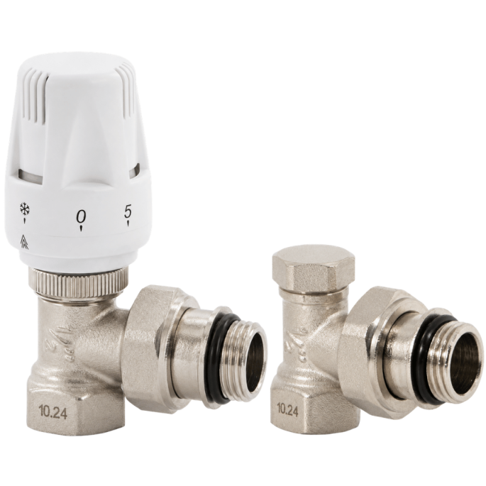 Kit départ et coude retour avec tête thermostatique TH1 M30 1.5 Fluidheat