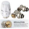 Kit départ et coude retour avec tête thermostatique TH1 M30 1.5 Fluidheat