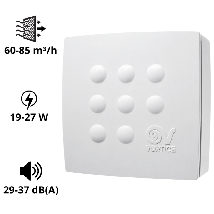 Extracteur QUADRO 60 / 85 m3/h Centrifuge à fort débit AXELAIR