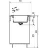 Évier 1 cuve + égouttoir 80 cm Maris MRG 611-XLC Franke