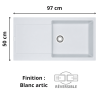 Évier 1 bac + égouttoir 100 cm Maris MRG 611-XL Franke