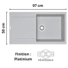 Évier 1 bac + égouttoir 100 cm Maris MRG 611-XL Franke