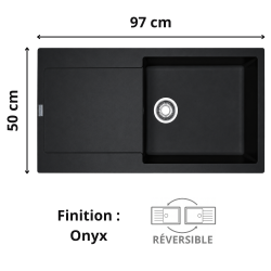 Évier 1 bac + égouttoir 100 cm Maris MRG 611-XL Franke