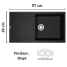 Évier 1 bac + égouttoir 100 cm Maris MRG 611-XL Franke