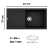 Évier 1 bac + égouttoir 100 cm Maris MRG 611-XL Franke