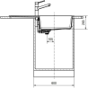 Évier 1 bac + égouttoir 100 cm Maris MRG 611-XL Franke