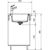 Évier 1 bac + égouttoir 100 cm Maris MRG 611-XL Franke