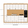 Pack cuisine "en pont" – meubles bas et hauts+ Plan de travail + Crédence + Accessoires - Blanche & Bois