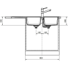 Évier 2 bacs + égouttoir 120 cm Basis BFG 621 FRANKE