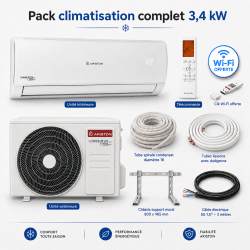 Pack climatisation monosplit Alys Ariston 3,4 kW + kit installation Pack climatisation monosplit Alys Ariston 3,4 kW + kit installation