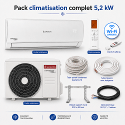 Pack climatisation monosplit Alys Net Ariston 5,2 kW + kit installation