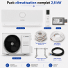 Pack climatisation monosplit Climate 3000I RAC Bosch 2,8 kW + kit installation