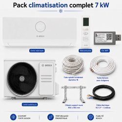 Pack climatisation monosplit Climate 3000I RAC Bosch 7 kW + kit installation