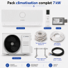 Pack climatisation monosplit Climate 3000I RAC Bosch 7 kW + kit installation