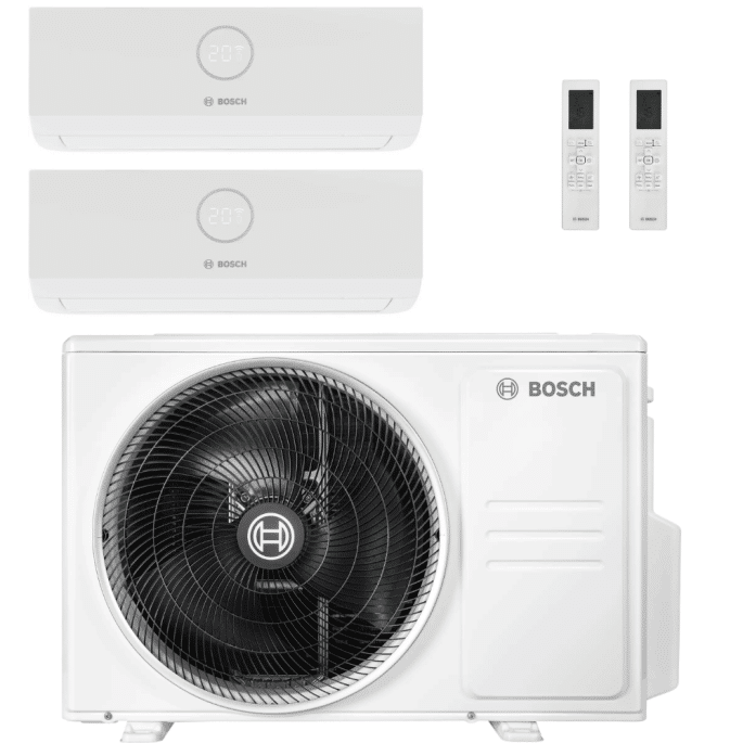 Climatisation 5000 réversible Bi-splits BOSCH - 2 unités intérieures de 2.6 kW